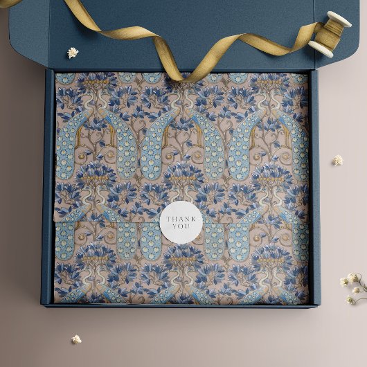 Papier Mousseline Peacock Motif par Eugène Samuel Grasset Tissue Pap