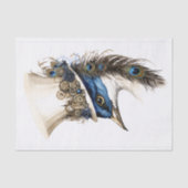 Papier Mousseline Peacock Steampunk Dans Un Découpage Casquette L 13 (Recto)