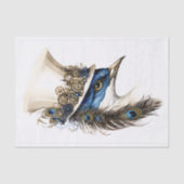Papier Mousseline Peacock Steampunk Dans Un Découpage Casquette R 13 (Recto)