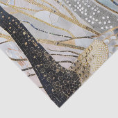 Papier Mousseline Peacocks blancs en or Turquoise (Détail)