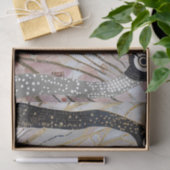 Papier Mousseline Peacocks blancs en or Turquoise (Cadeau)