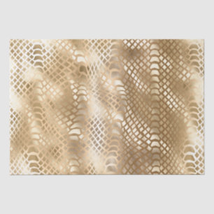 Papier Mousseline Peau de serpent à glaces d'or