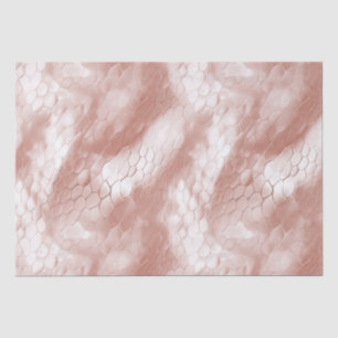 Papier Mousseline Peau de serpent blanc rose or