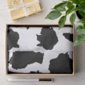Papier Mousseline Peau de vache Motif noir et blanc (Cadeau)