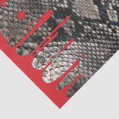 Papier Mousseline Peau Python saignant Gory sang rouge Halloween Yuk (Détail)