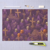 Papier Mousseline Peaux de Bronze d'Argent Graves Violet Halloween (Artisanat)