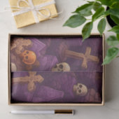 Papier Mousseline Peaux de Bronze d'Argent Graves Violet Halloween (Cadeau)