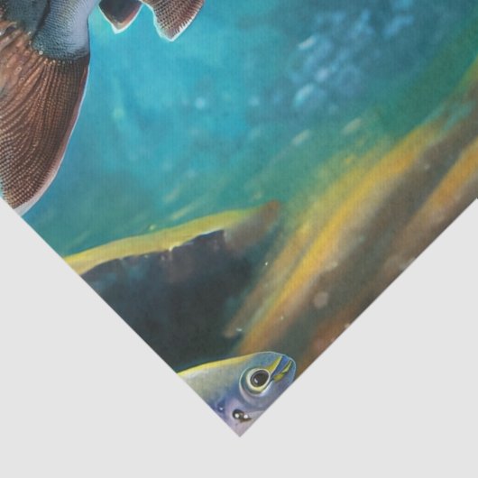 Papier Mousseline Pêche à la truite (Détail)