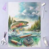 Papier Mousseline Pêche à la truite (Artisanat)