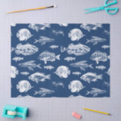 Papier Mousseline Pêche bleue (Artisanat)