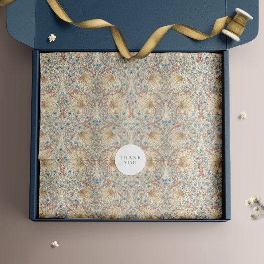 Papier Mousseline Pêche chaude Pimpernel, Ivoire Crémeux, Aqua Misty