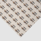 Papier Mousseline Pêche cool Père Fils (Détail)