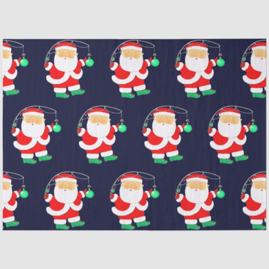 Papier Mousseline Pêche des Fêtes de Noël (Recto)