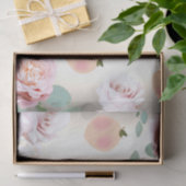 Papier Mousseline PÊCHE DOUCE Fête d'anniversaire florale Shower de  (Cadeau)