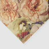 Papier Mousseline Pêche et Arrière - plan Floral Orange (Détail)