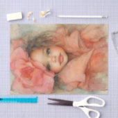 Papier Mousseline Pêche et beauté de la crème1 (Artisanat)