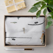 Papier Mousseline Pêche Motif à thème de poisson de bâton et de bobi (Cadeau)