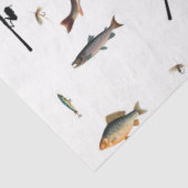 Papier Mousseline Pêche Motif à thème de poisson de bâton et de bobi (Détail)