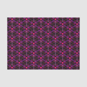 Papier Mousseline Pêche rose et Motif de poisson pourpre