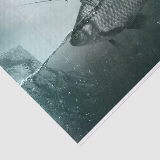 Papier Mousseline Pêche terminée (Détail)