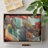 Papier Mousseline Pêche vintage (Cadeau)