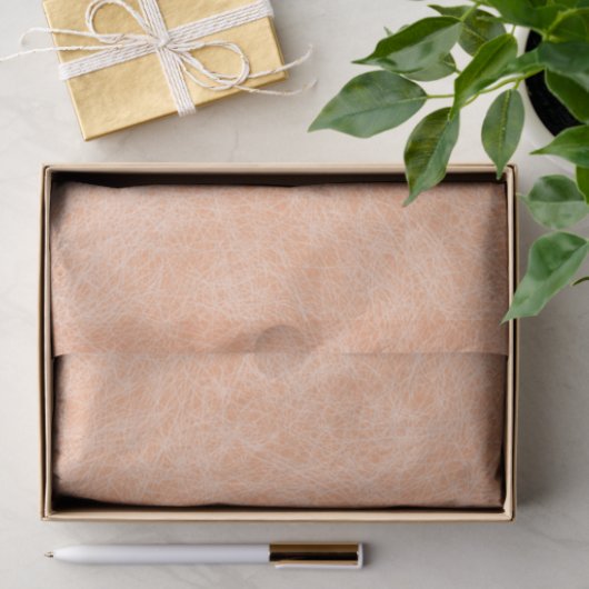 Papier Mousseline Pêcher Fuzz Faux Cuir (Cadeau)