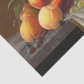 Papier Mousseline Pêches, raisins et pommes, découpage (Détail)