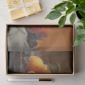 Papier Mousseline Pêches, raisins et pommes, découpage (Cadeau)