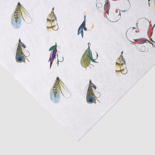 Papier Mousseline Pêcheur Mouche (Détail)