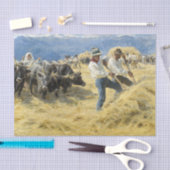 Papier Mousseline Peder Severin Kroyer - Threshing dans les Abruzzes (Artisanat)