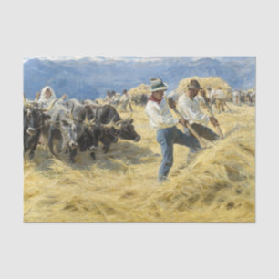Papier Mousseline Peder Severin Kroyer - Threshing dans les Abruzzes