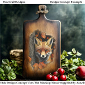 Papier Mousseline Peeking Fox Autumn quitte Ephemera BK4 Decoupage