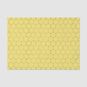 Papier Mousseline Peigne de miel (Design 52 série Jaune/Orange)