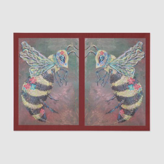 Papier Mousseline peindre les abeilles (Recto)