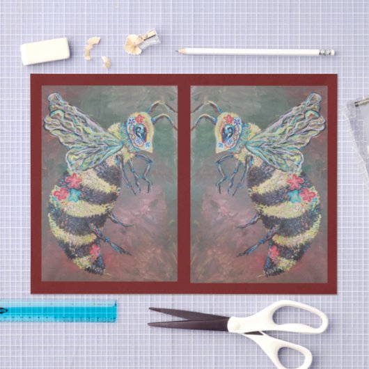 Papier Mousseline peindre les abeilles (Artisanat)