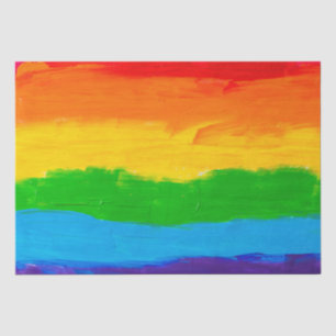 Papier Mousseline Peinture à l'huile Couleurs arc-en-ciel Gay Lesbia
