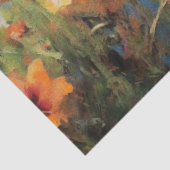 Papier Mousseline Peinture à l'huile de décantation de fleurs de cha (Détail)