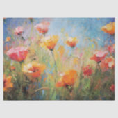 Papier Mousseline Peinture à l'huile de décantation de fleurs de cha (Recto)