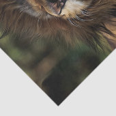 Papier Mousseline Peinture à l'huile de lion torréfié d'un homme afr (Détail)