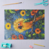 Papier Mousseline Peinture à l'huile de perroquet Sun Conure Découpa (Artisanat)