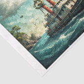 Papier Mousseline Peinture à l'huile du bateau fou de l'amour (Détail)