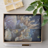 Papier Mousseline Peinture à l'huile d'une pieuvre et d'une découpag (Cadeau)