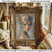 Papier Mousseline Peinture à l'huile pour femme en métal Découpage d