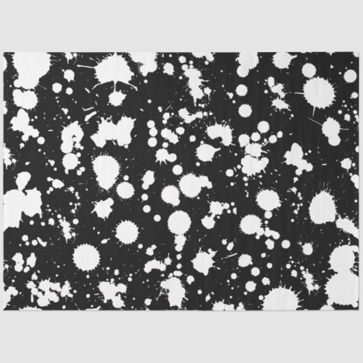 Papier Mousseline Peinture à peinture noire et blanche (Recto)
