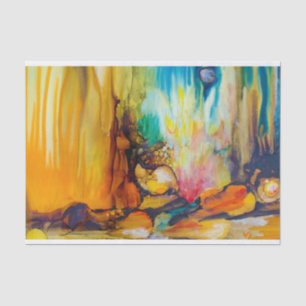 Papier Mousseline Peinture Abstraite couleur vive moderne