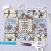 Papier Mousseline Peinture Abstraite de défilement (Artisanat)