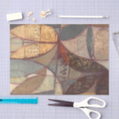 Papier Mousseline Peinture abstraite de feuille florale par le (Artisanat)