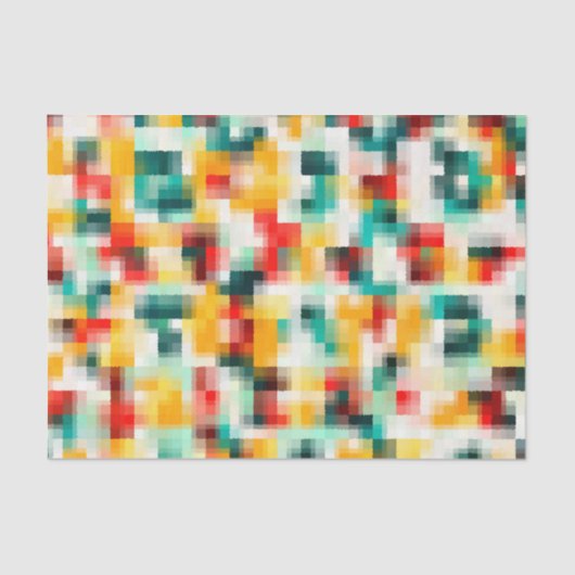 Papier Mousseline Peinture Abstraite multicolore (Recto)