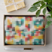 Papier Mousseline Peinture Abstraite multicolore (Cadeau)