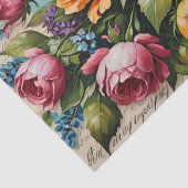 Papier Mousseline Peinture acrylique rose Découpage (Détail)